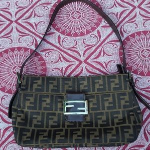 FENDI ZUCCA PATTERN SHOULDER BAG